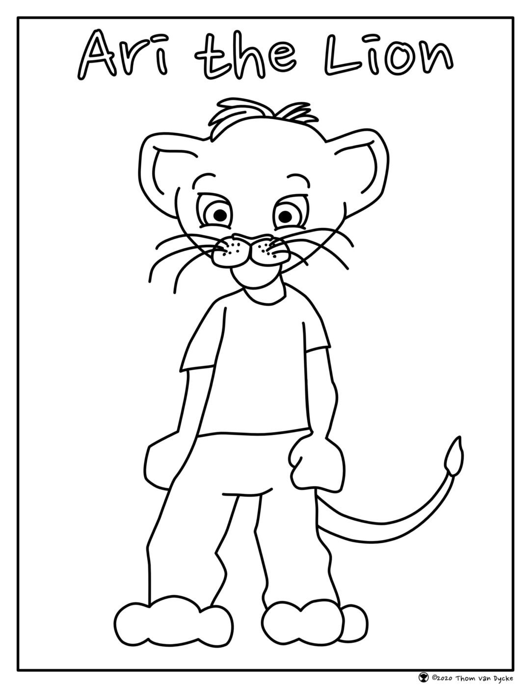 Ari's Colouring Page | Ari The Lion - Teaching Kids Kindness